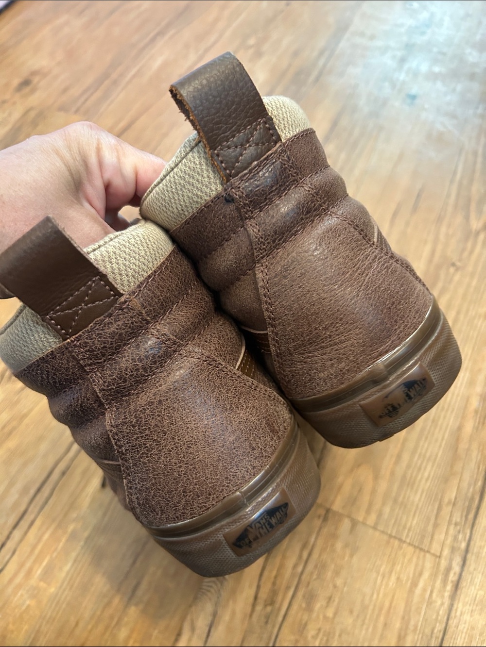 Vans Men’s Skate High Tops Brown Size 12 - Picture 5 of 7